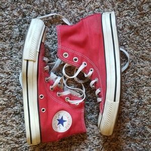 Red high top converse
